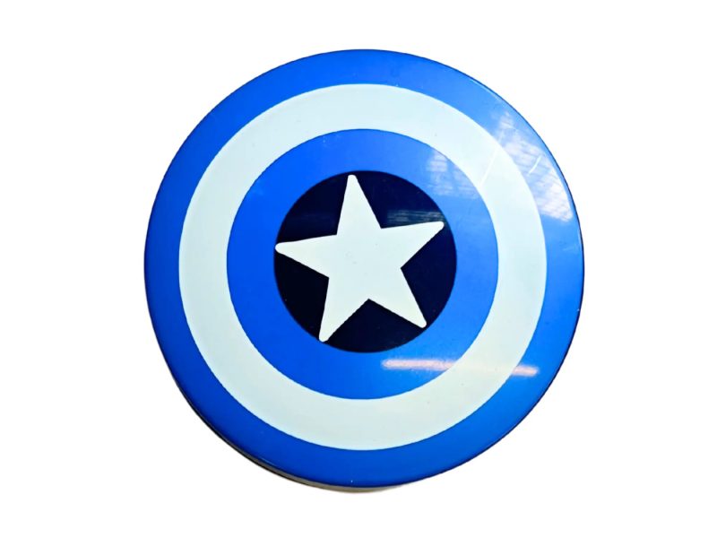 Aufbewahrungsset für Kontaktlinsen mit Captain-America-Muster, Farbe: blau