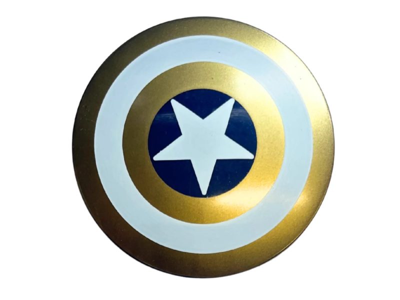Aufbewahrungsset für Kontaktlinsen mit Captain-America-Muster, Farbe: gold