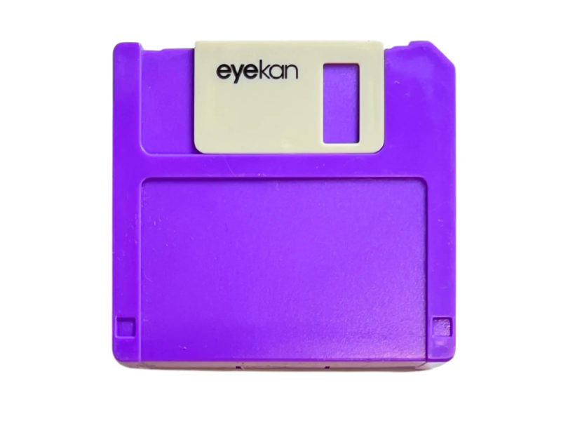 Floppy-Aufbewahrungsset für Kontaktlinsen, Farbe: Lila