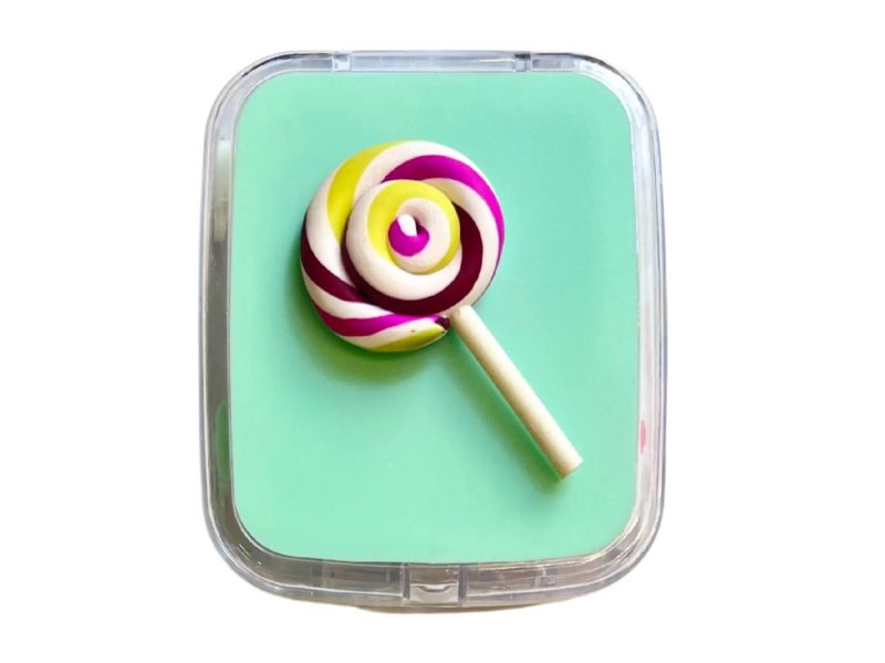Lollipop-Figuren-Kontaktlinsen-Aufbewahrungsset, Farbe: Grün