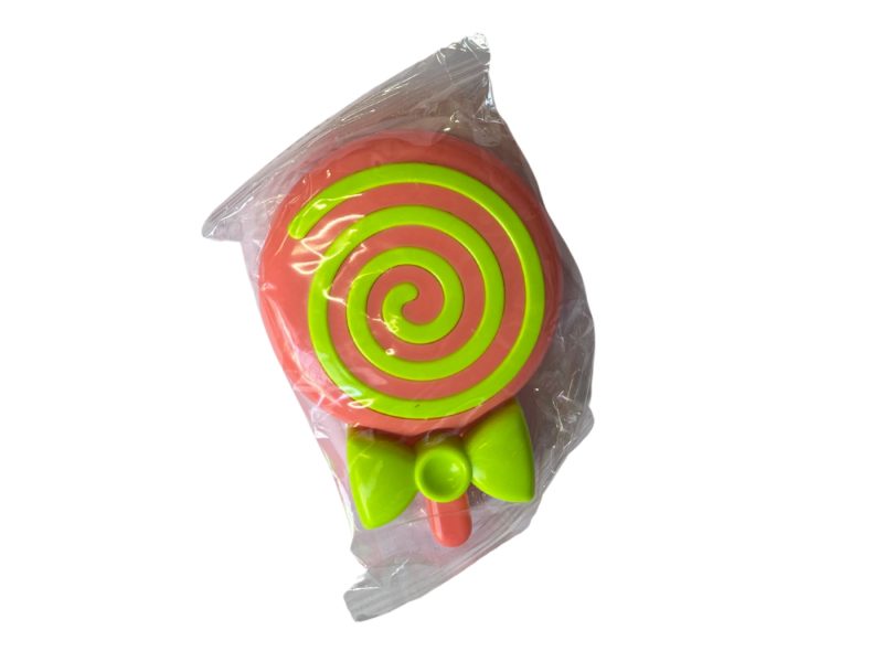 Bow-Lollipop-förmiges Kontaktlinsen-Aufbewahrungsset, Farbe: rote Basis und gelbe Schleife