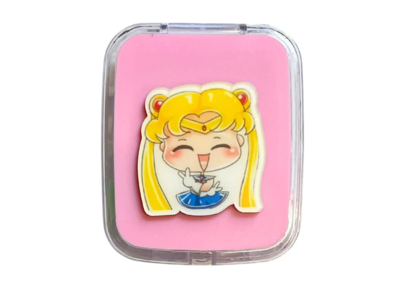 Sailor Moon-Muster-Kontaktlinsen-Aufbewahrungsset, Farbe: Pink