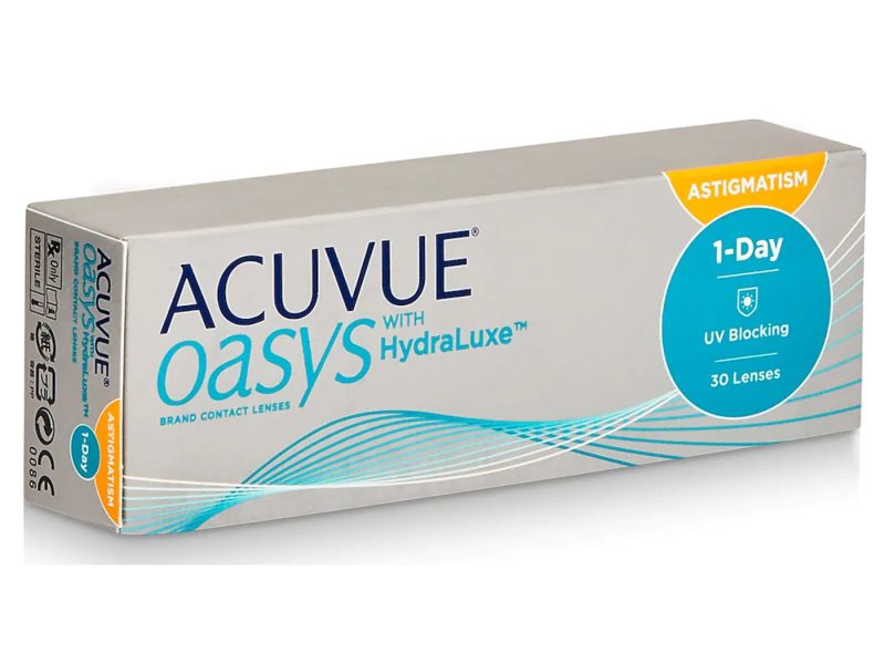 Acuvue Oasys 1-Day For Astigmatism With Hydraluxe (30 stk), Tageskontaktlinsen