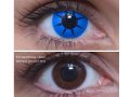 ColourVUE Crazy Party Blue Star (2 stk) , Abdeckung, 3 Monatskontaktlinsen - ohne Dioptrie