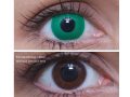 ColourVUE Crazy Green (2 stk) , Abdeckung, 3 Monatskontaktlinsen - ohne Dioptrie