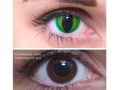 ColourVUE Crazy Green Dragon eye (2 stk) , Abdeckung, 3 Monatskontaktlinsen - ohne Dioptrie
