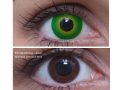 ColourVUE Crazy Hulk Green (2 stk) , Abdeckung, 3 Monatskontaktlinsen - ohne Dioptrie