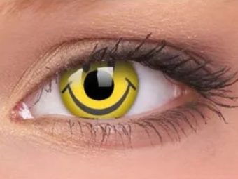   ColourVUE Crazy Smiley (2 stk) , Abdeckung, 3 Monatskontaktlinsen - ohne Dioptrie