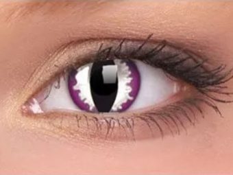   ColourVUE Crazy Violet Dragon eye (2 stk) , Abdeckung, 3 Monatskontaktlinsen - ohne Dioptrie