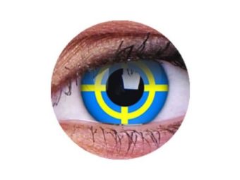   ColourVUE Crazy Yellow Crosshairs (2 stk) , Abdeckung, 3 Monatskontaktlinsen - ohne Dioptrie